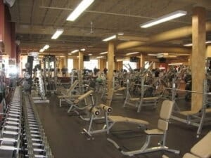 Wakefield gym cardio floor with ellipticals and treadmills